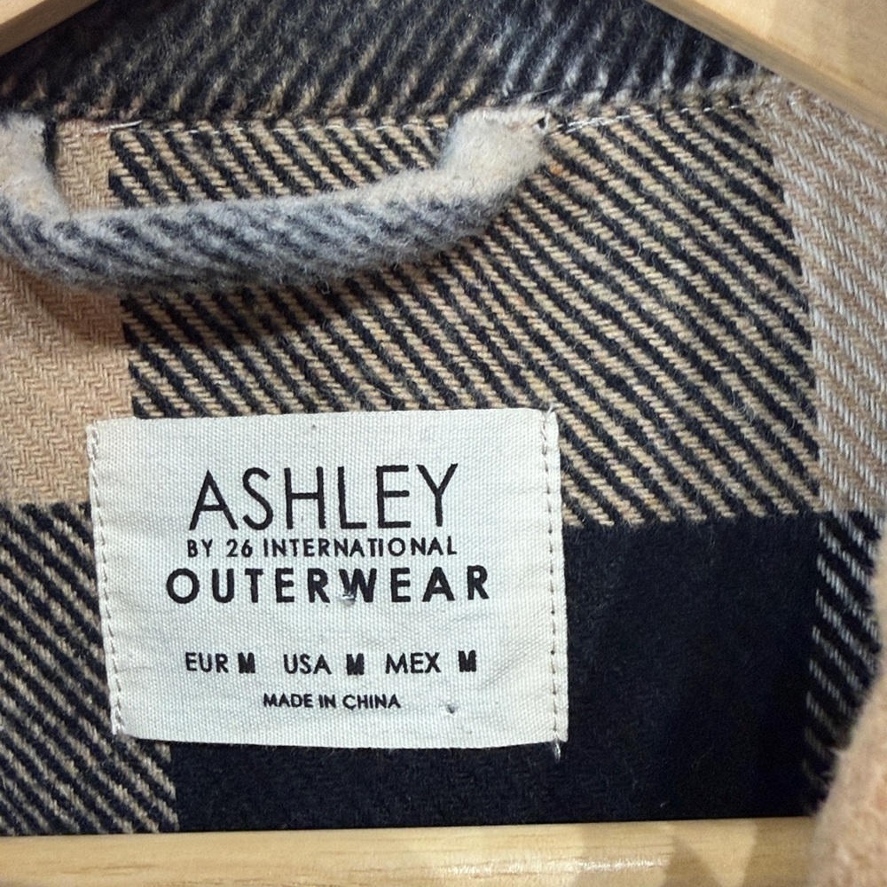 Ashley By 26 International Cropped Plaid tan Rider Jacket size Medium - Picture 4 of 7